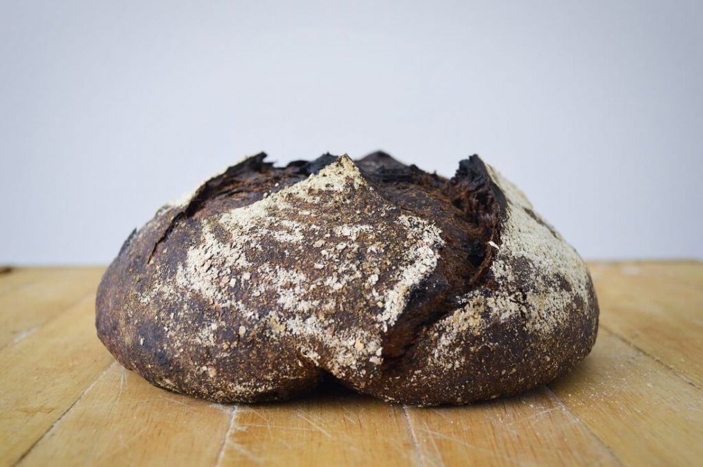 Chocolate chili loaf from side view